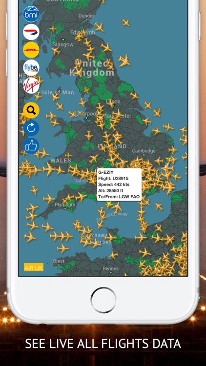 Air UK Free : Live flight tracker