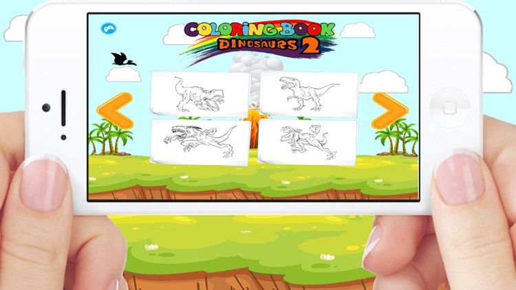 Dinosaurs T Rex Coloring Book Game For Kids