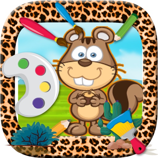 Forest Animal pait coloring pages for girls & boys iOS App