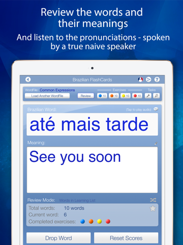Learn Brazilian FlashCards for iPad screenshot 3
