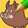 Coloring Book Games For Kids Page Boars Version