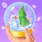 Create your miniaturized scene and decorate it with glittering bits and snowflakes