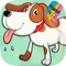 "Download now and live the best coloring experience with this beautiful dog coloring book