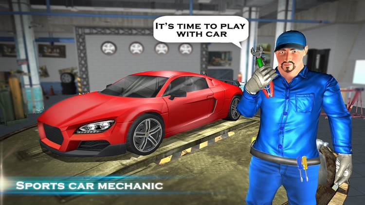 Sports Car Race Pit Stop: Auto Mechanic