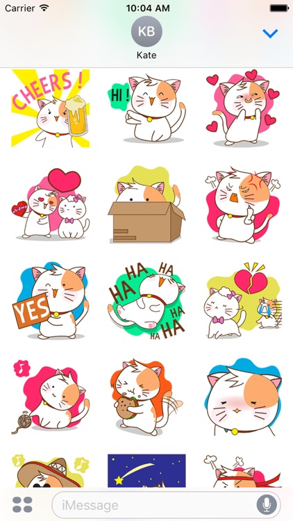 Kenta, the innocent cat for iMessage Sticker