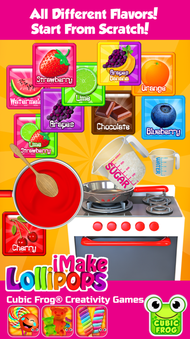 iMake Lollipops-Fun Lollipop Maker by Cubic Frog Apps Candy Factory To Design and Decorate Your Own Sweet or Sour Colorful Dum Dum and Swirl Whirly Rainbow Pop Suckers Desserts With Different Yummy Flavors Screenshot 2