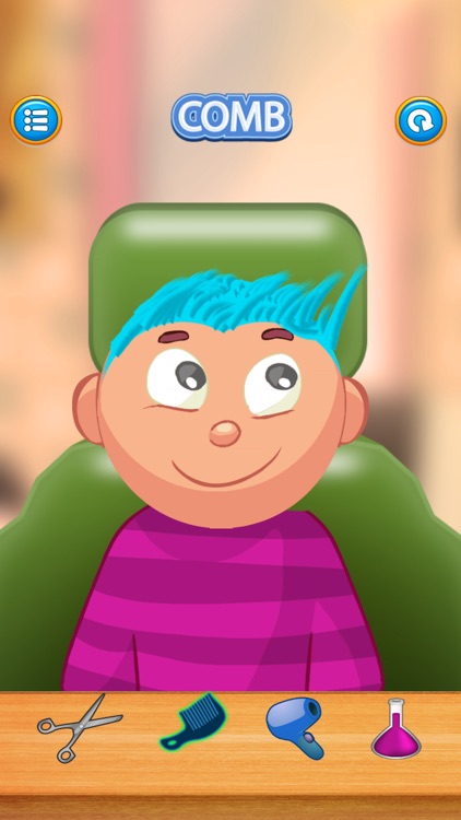 Child game / Crazy Hair Salon (blue hair)