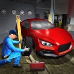 Sports Car Race Pit Stop Auto Mechanic