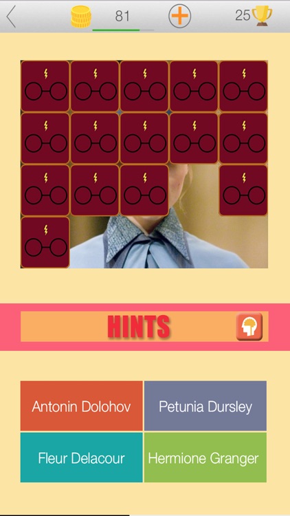 Tap To Guess Wizard Quiz "For Harry Potter"