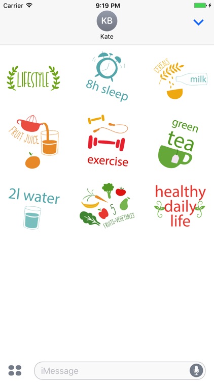 Animated Healthy Lifestyle Stickers