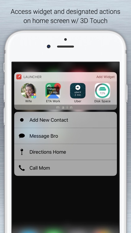 Launcher with Notification Center Widgets