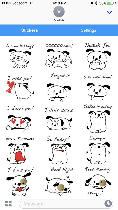 Cute Puppy Word Art Emoji - Cool Emoticon Stickers screenshot 2