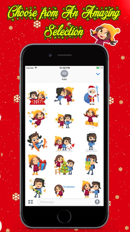 Romantic Christmas Couple Stickers Pack - iMessage