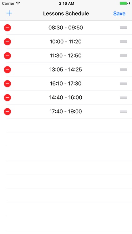 Lessons Schedule screenshot-4