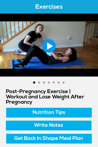 Post-Pregnancy Workouts - Diet & Exercise for Mom screenshot 2