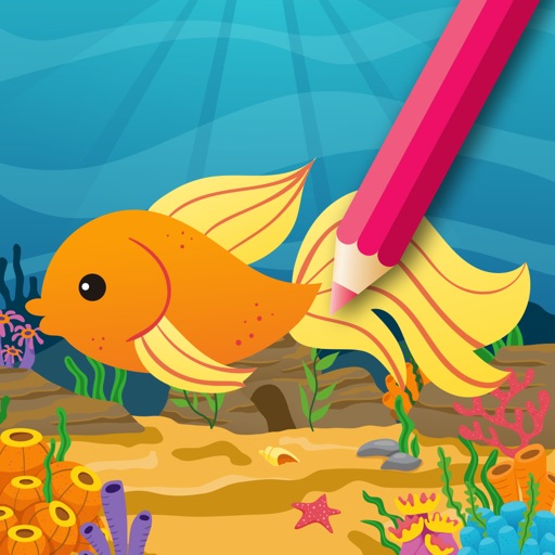 Fish & Sea animals Coloring Book for Kids Icon