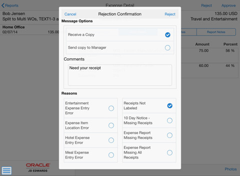 Expense Approval Tablet JDDE1 screenshot 4