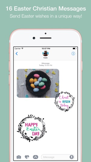 Happy Easter Christian Messages Stickers(圖1)-速報App