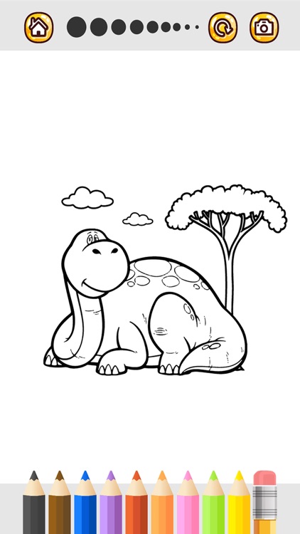 Dinosaurs Coloring Page For Preschool and Toddlers
