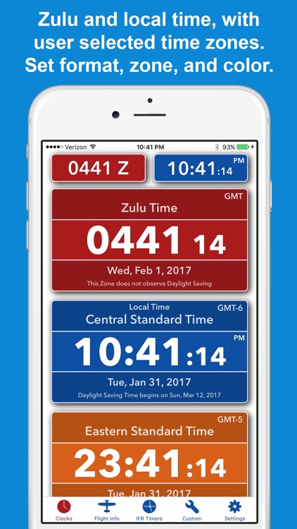 ZivTimer - Flight Timer with Zulu and World Time screenshot-0