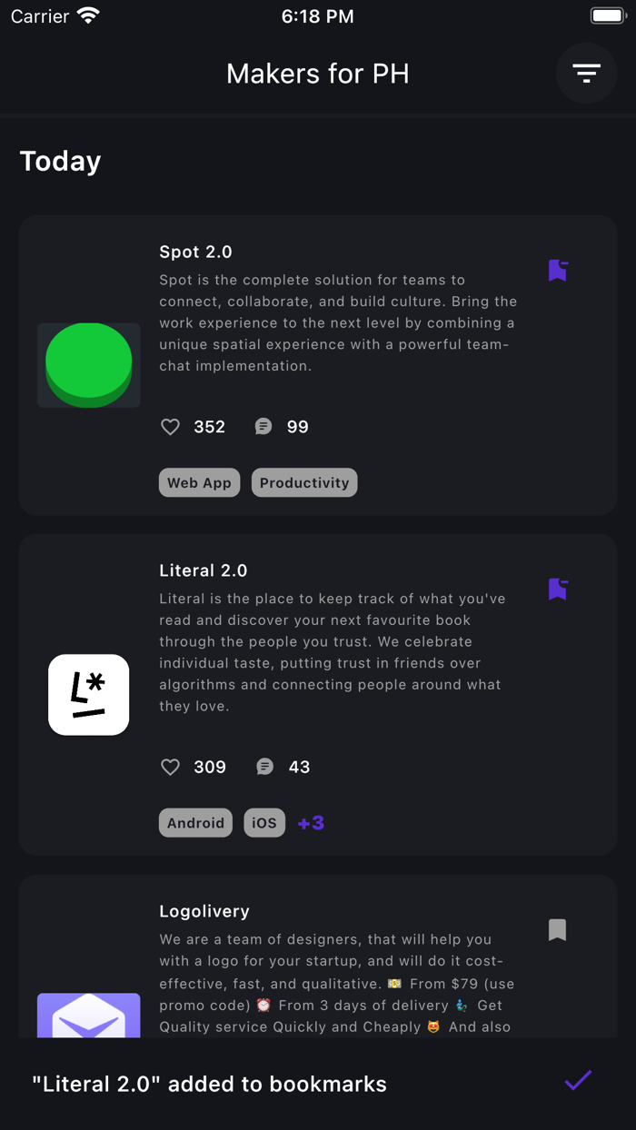 Makers for Product Hunt