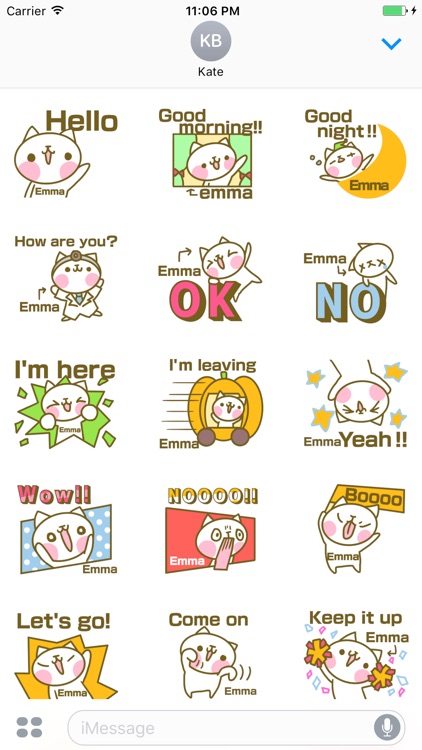 Zane The Cutest Cat English Stickers