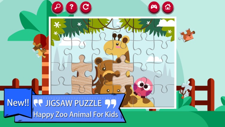 Lively Zoo Animals Jigsaw Puzzle Games