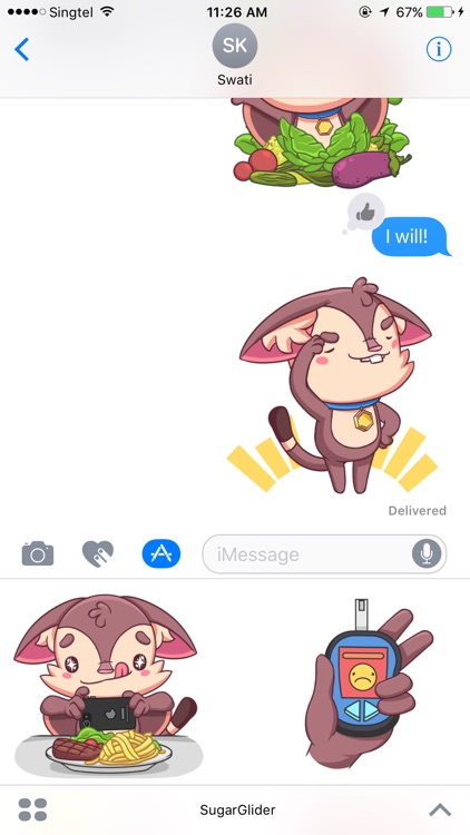 Aldrich the Sugar Glider: Stickers by GlycoLeap