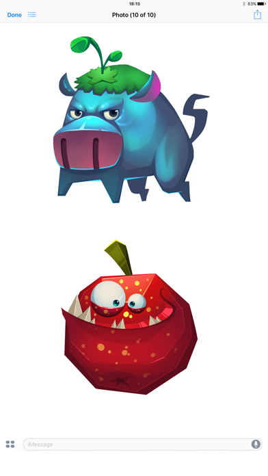 Plant and Animal Game Stickers Screenshot 1