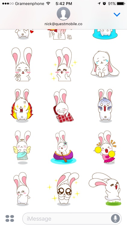 Red The Rabbit - Sticker Pack For iMessage