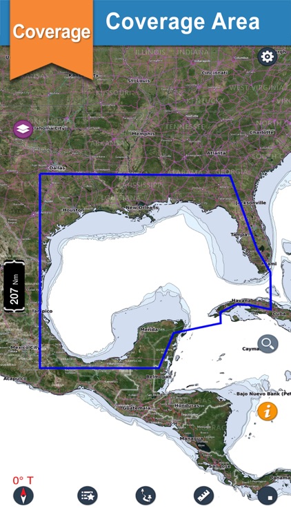 Gulf of Mexico offline nautical charts for fishing