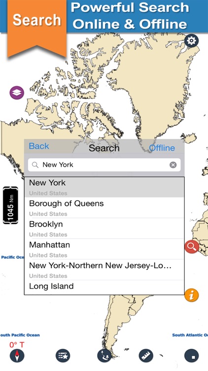 New York - Nantucket boating offline fishing chart