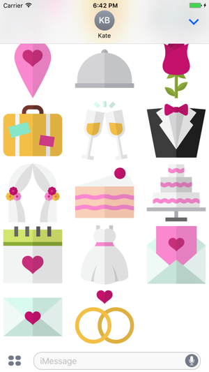 WeddingMoji - Wedding Stickers for iMessage(圖3)-速報App