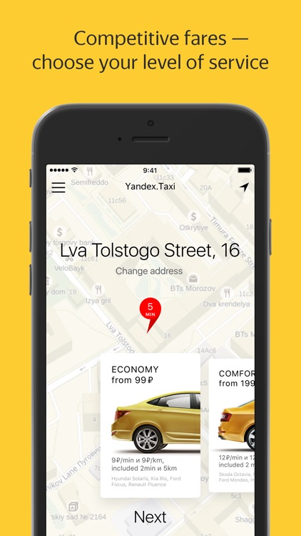 Yandex.Taxi — order taxis online