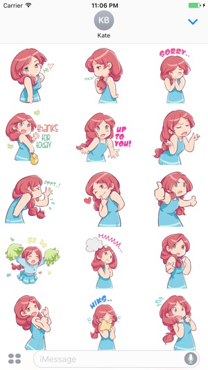 Eliza The Adorable Girl English Stickers(圖2)-速報App