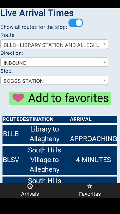 Port Authority PGH Bus Tracker