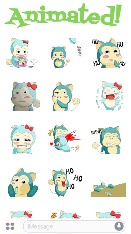 Blue Cat Funny Animated