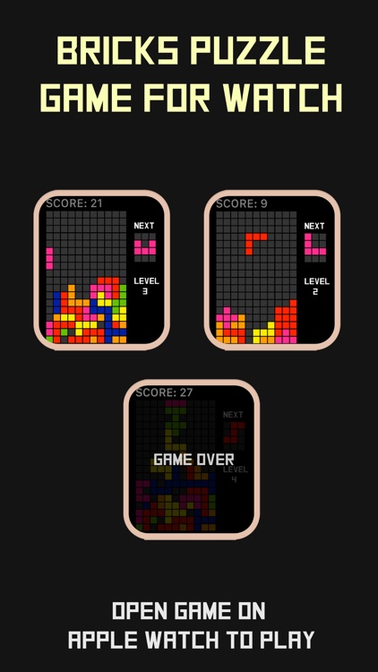 Bricks Puzzle Game For Watch