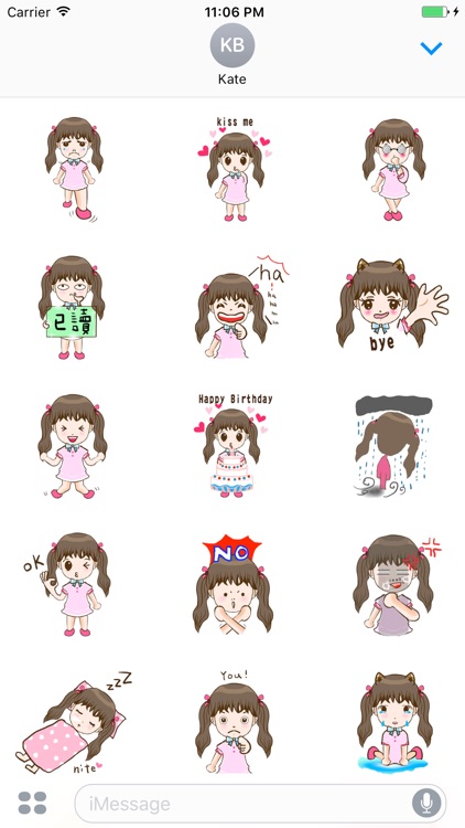 Selena The Naughty Girl English Stickers