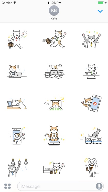 Theodore The Talking Cat English Stickers