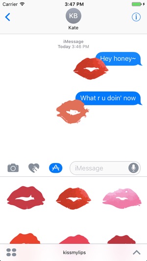 Kiss my lips stickers