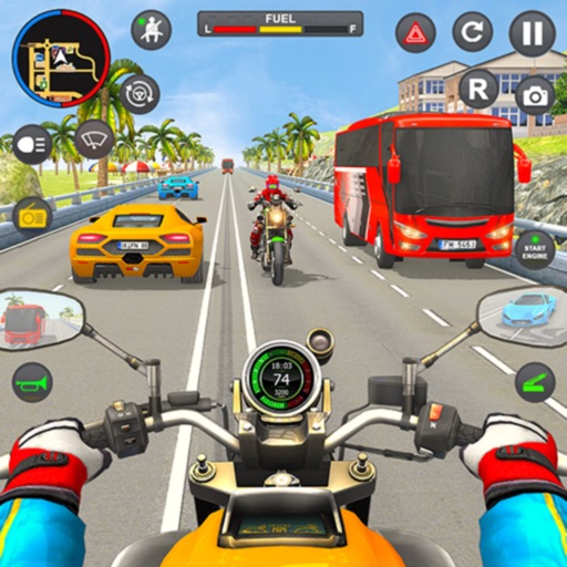 Highway Traffic Bike Games 3D
