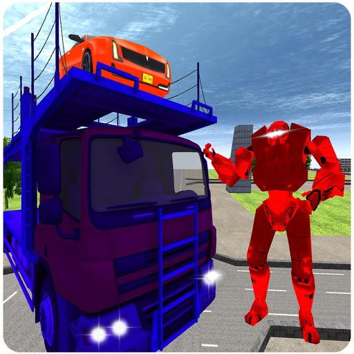 Robot Transformation & Truck Transportation Icon