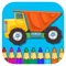 Truck Coloring Book Game For Children