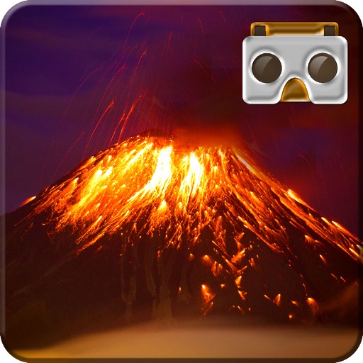 VR Drive through Live Volcano Lava 3D Icon