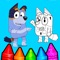 Bluey Puzzle and Coloring Book