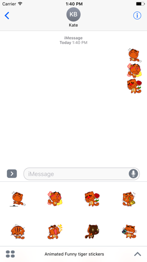 Animated Funny Tiger Stickers For iMessage(圖2)-速報App