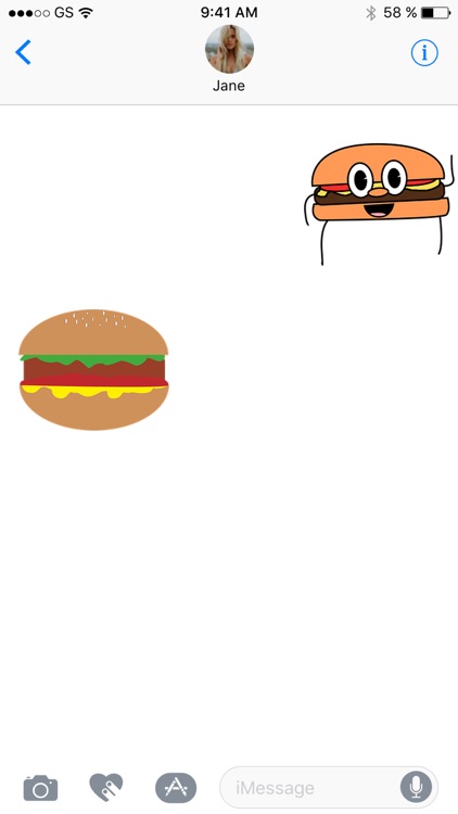 Hamburger Two Sticker Pack