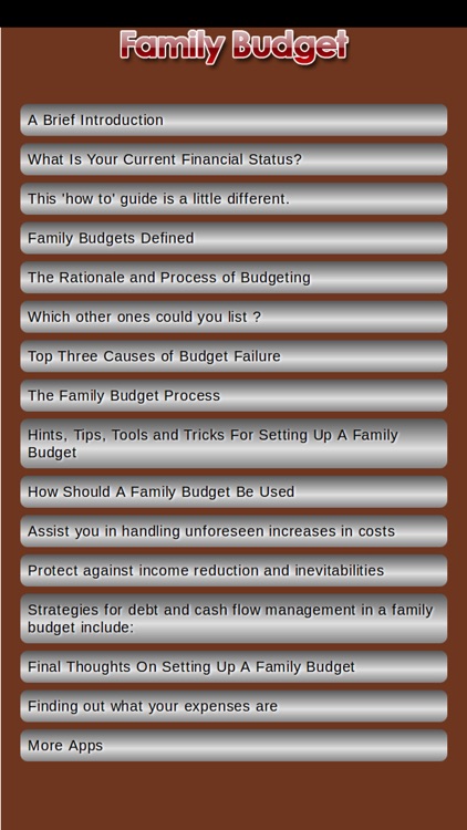 Family Budget - How to Set Up