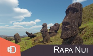 Rapanui - 3D TV: outside Rano Raraku crater in Easter Island to explore the Moais